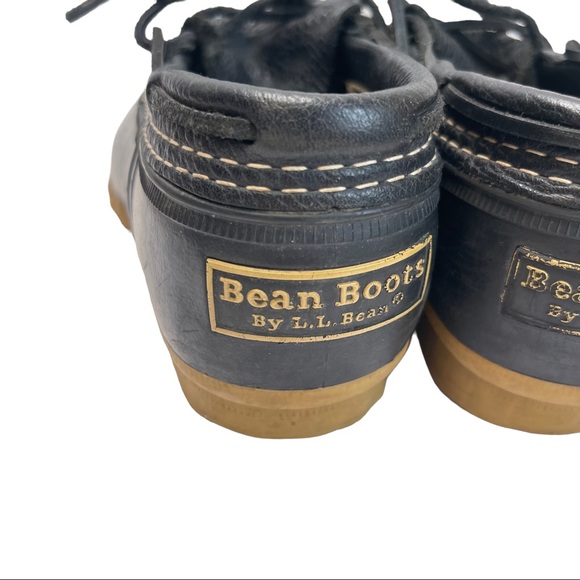LL Bean Black Duck Boots Low Side Waterproof Size 6 - Picture 10 of 14